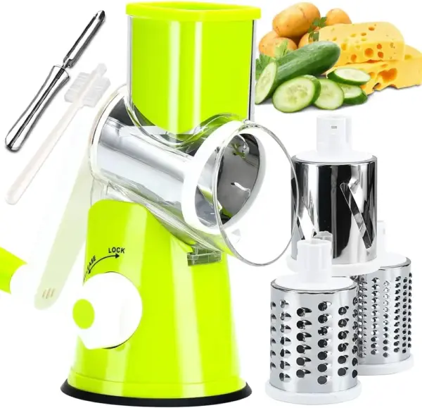 قطاعة خضار 3 في 1 لتقطيع وبشر وفرم الخضروات بسهولة – Three in one Vegetable Cutter for Effortless Slicing  Grating and Chopping