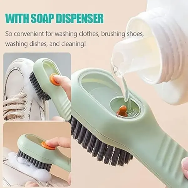 فرشة بحزان صابون لتنظيف الأحذية البيضاء ومتعددة الاستخدام - Brush with Soap Tank for Cleaning White Shoes and Multi-Purpose Use