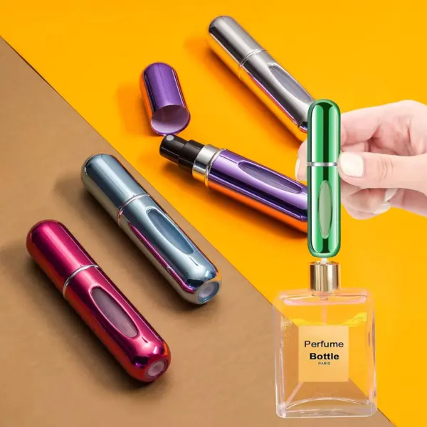 إزازة برفيوم ميني محمولة لإعادة التعبئة للسفر والرحلات وشنط اليد - Mini Portable Refillable Perfume Bottle for Travel Trips and Handbags