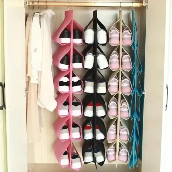 منظم أحذية معلق موفر للمساحة ويحافظ على الأحذية - Hanging Shoe Organizer Space Saver and Shoe Preserver