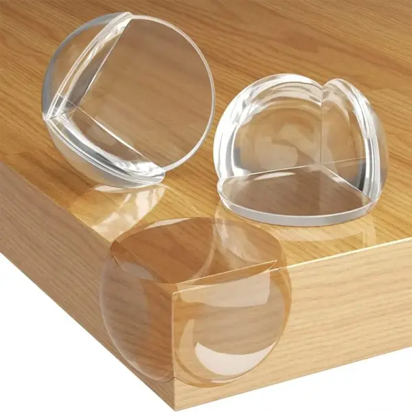 حامي زوايا لحماية الأطفال سيليكون شفاف مجموعة 4 قطع - Child Safety Transparent Silicone Corner Protectors Pack of 4