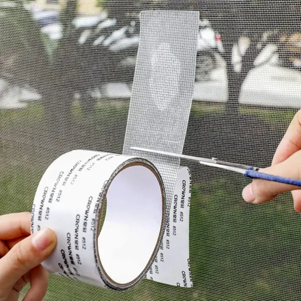 شريط إصلاح سلك الشباك مقاوم للماء لاصق قوي لإصلاح سريع وفعّال - Waterproof Window Screen Repair Tape Strong Adhesive for Quick and Effective Fixes