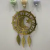 زينة رمضانية معدنية بتصميم صائد الأحلام مع الهلال والنجمة - Ramadan Metal Dream Catcher with Crescent and Star Design