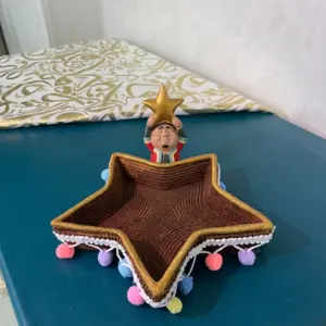 طبق نجمة رمضان الفاخر للبلح والمكسرات (فنانيس) - Premium Ramadan Star Tray for Dates & Nuts (Fananes)