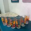 طقم أكواب زجاجية رمضانية بتصميم بوجي وطمطم (6 قطع) - Ramadan Glass Cups Set with Boogie and Tamtam Design (6 Pieces)