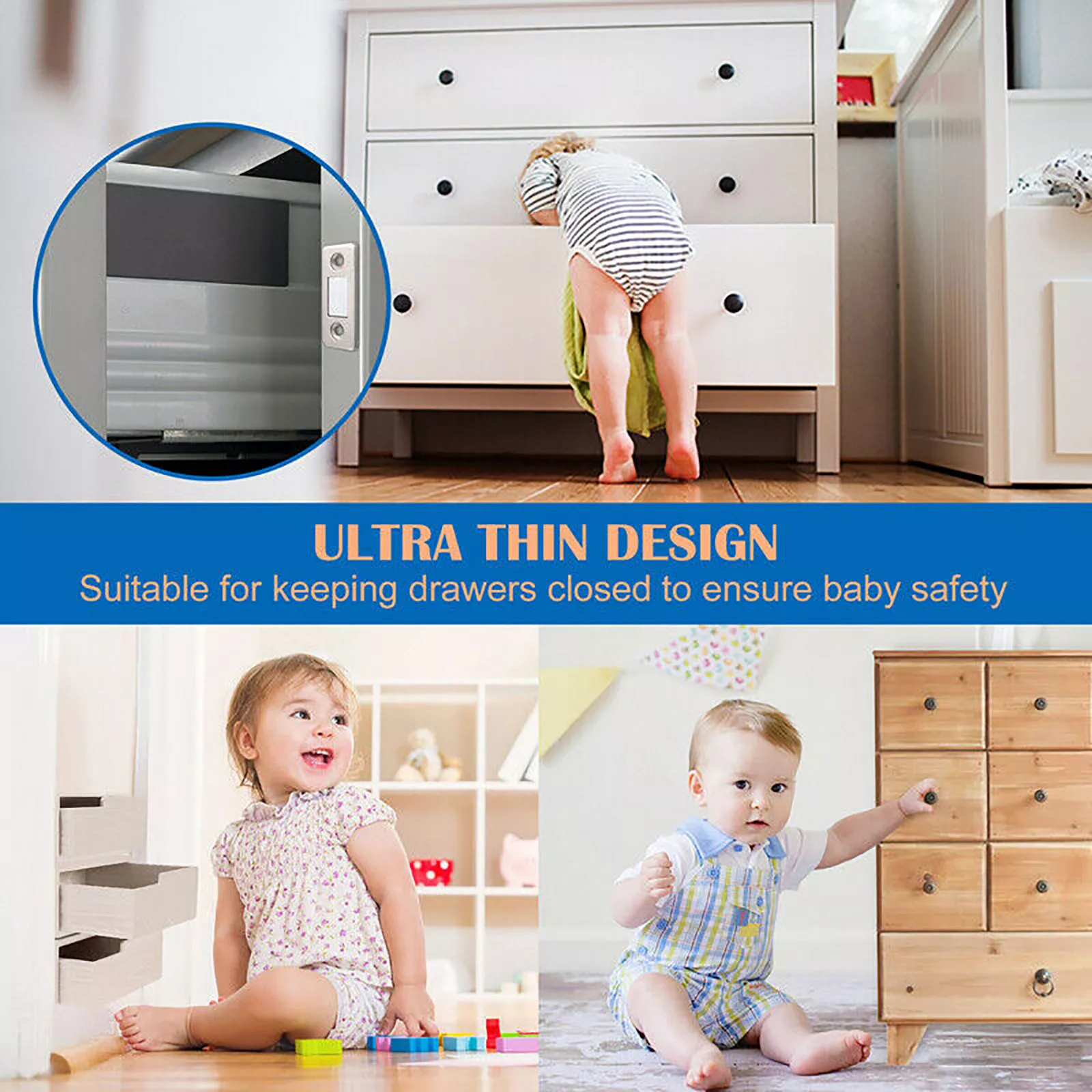 غالق مغناطيسي رفيع للأدراج والخزائن يغلق أوتوماتيك لضمان الإغلاق الآمن – Ultra-Thin Magnetic Drawer & Cabinet Latch with Automatic Locking - Image 5