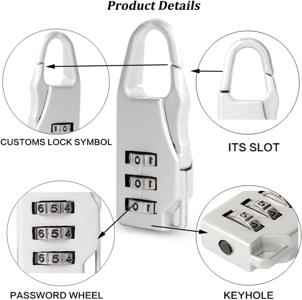 قفل أمان برقم سري بدون مفتاح للسفر – Keyless Travel Lock - Image 6