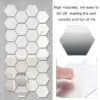مرايات حائط سداسية لاصقة بدون مسامير 7 قطع شيك ومتينة لديكور البيت – Hexagonal Self-Adhesive Wall Mirrors 7 Pieces Stylish and Durable Home Decor