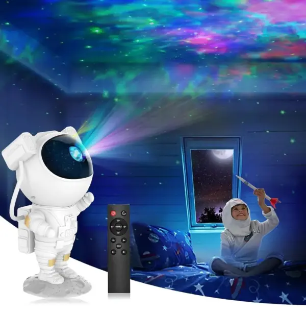 رائد الفضاء اللي بينورلك السما جوه أوضتك – Astronaut Galaxy Light Projector for Magical Nights