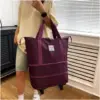 شنطة سفر بعجل قابلة للطي بتوسيع ذكي وسعة ضخمة - Foldable Rolling Travel Bag with Smart Expansion