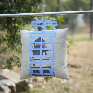 منشر تنشيف مخدات قابل للطي بفتحات تهوية - Foldable Pillow Drying Rack with Airflow Design