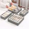 منظم الملابس الداخلية 4 قطع القابل للطي – Foldable Underwear & Drawer Organizer Set