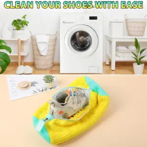 حقيبة غسيل الأحذية في الغسالة بدون تلف - Reusable Shoe Washing Bag for Machine Cleaning