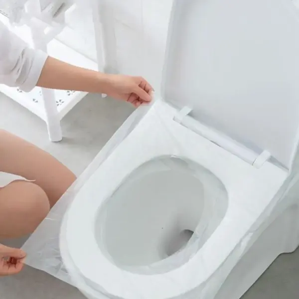 غطاء تواليت فردي ضد الجراثيم 50 قطعة Disposable Toilet Seat Cover for Travel and Public Use ( 50 PCs )