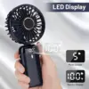 مروحة يد قابلة للطي ببطارية 5000 مللي أمبير للشحن والسفر والمكتب – Foldable Handheld Fan with 5000mAh Battery for Travel and Desk Use