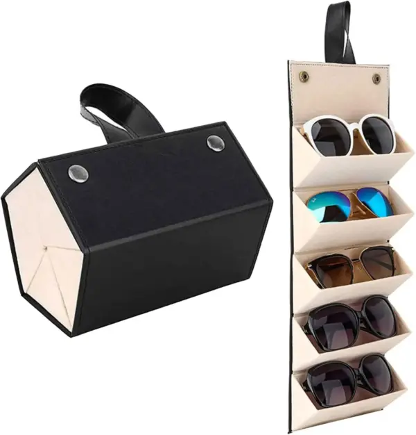 منظم نظارات متعدد الجيوب للسفر والتخزين – Multi-Slot Travel Eyeglasses Organizer