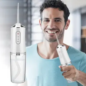 جهاز تنظيف الفم متعدد الرؤوس لنفس منتعش وأسنان نظيفة - Smart Oral Cleaner with Multiple Nozzles for Maximum Freshness