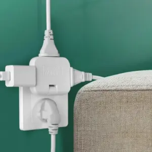 (2 قطعة) مشترك القابل للدوران للمساحات الضيقة - Space-Saving Rotating Power Strip (2 PCS)