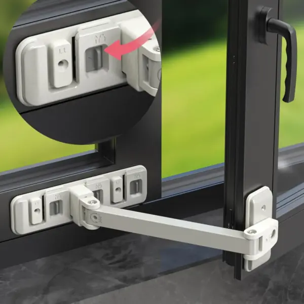 قفل أمان للنوافذ للأطفال والحيوانات بدون حفر – No Drill Safety Window Lock for Kids & Pets