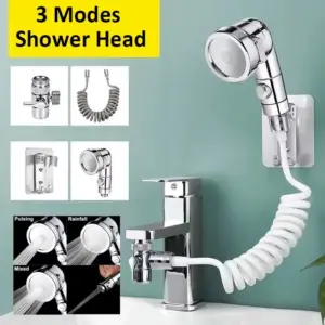 راس دش المرن للحنفية للوضوء وغسل الشعر - Flexible Faucet Shower Head for Washing