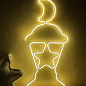 زينة فانوس رمضان المضيئة - Ramadan Lighted Lantern Decoration