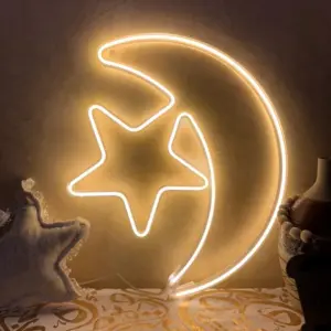 زينة هلال ونجمة رمضان المضيئة - Ramadan Lighted Crescent & Star Decoration